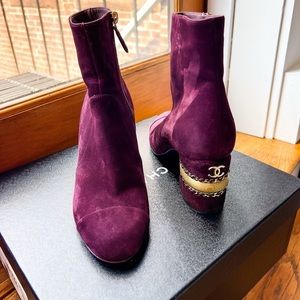 Chanel Calfskin Suede Boots Size 9- Please READ Description!